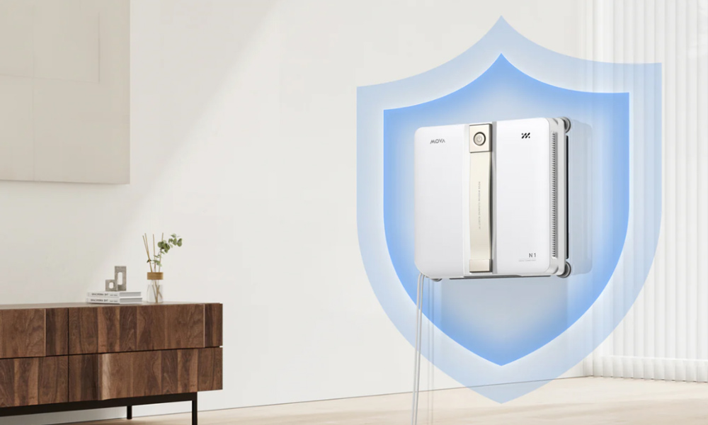 An tâm khi sử dụng Robot Hút Bụi Lau Kính Mova N1