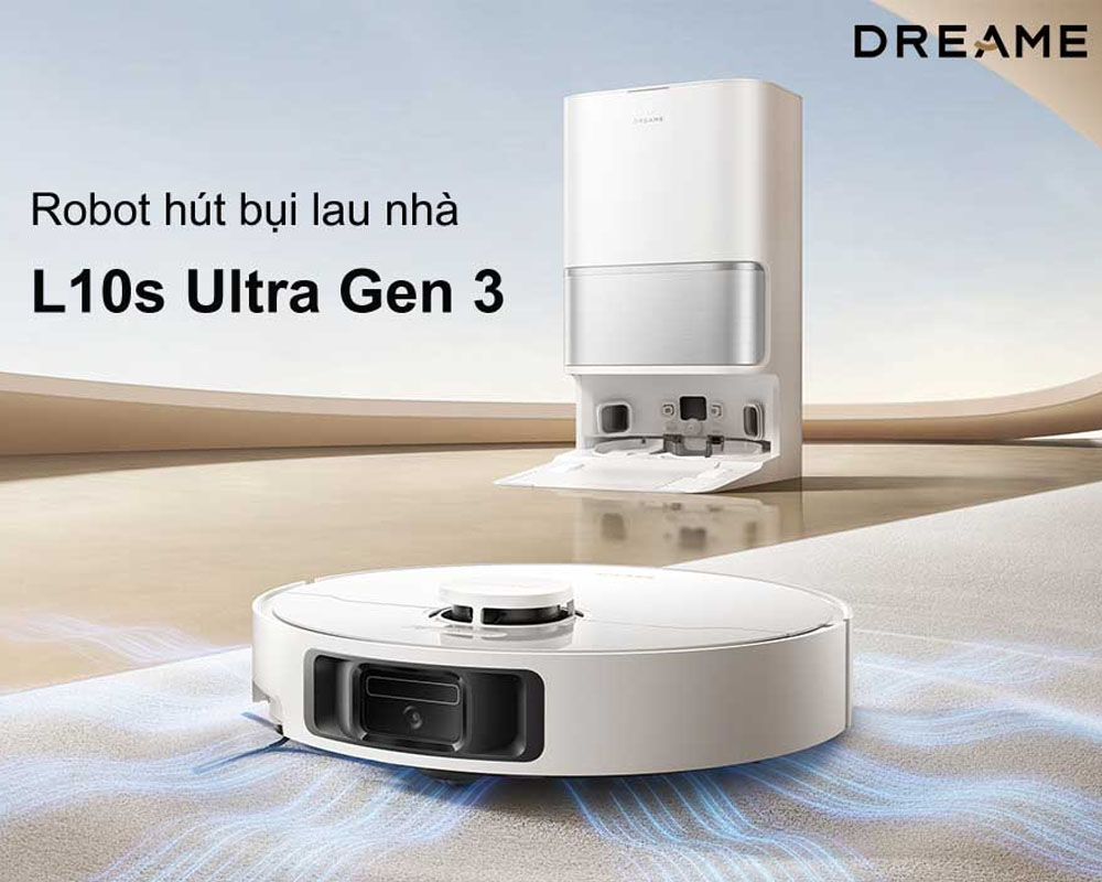 Robot Hút Bụi Lau Nhà Dreame L10s Ultra tô điểm không gian sống