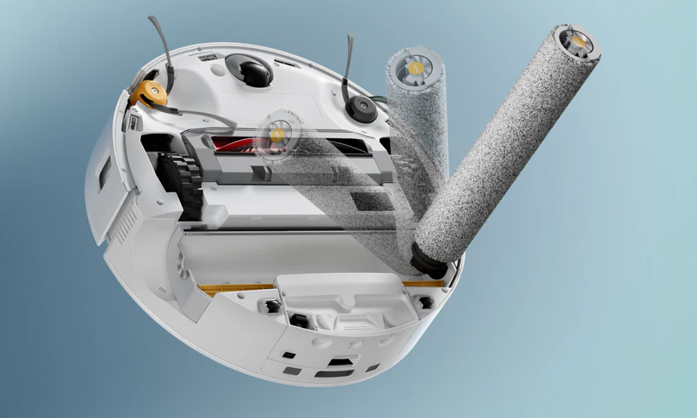 Robot Hút Bụi Roborock Curv 2 Flow có con lăn thiết kế lau sát mép