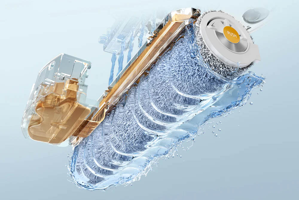 Robot Hút Bụi Roborock Curv 2 Flow có con lăn quay 220 vòng/phút