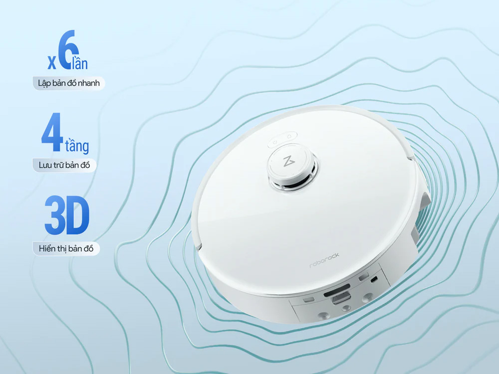 Robot Hút Bụi Roborock Curv 2 Flow có hệ thống điều hướng LiDAR PreciSense