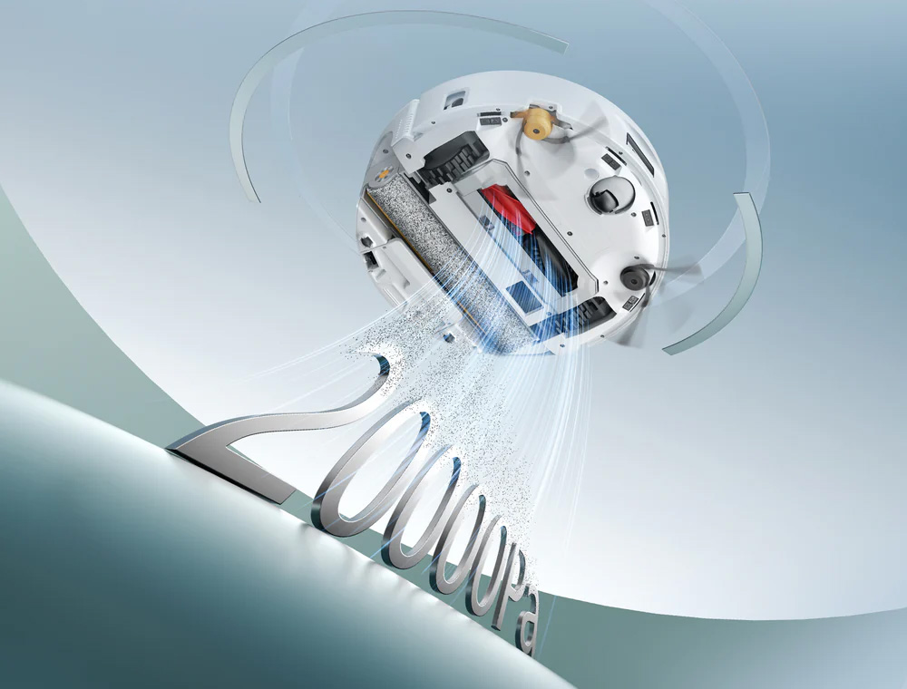 Robot Hút Bụi Roborock Curv 2 Flow có lực hút mạnh mẽ