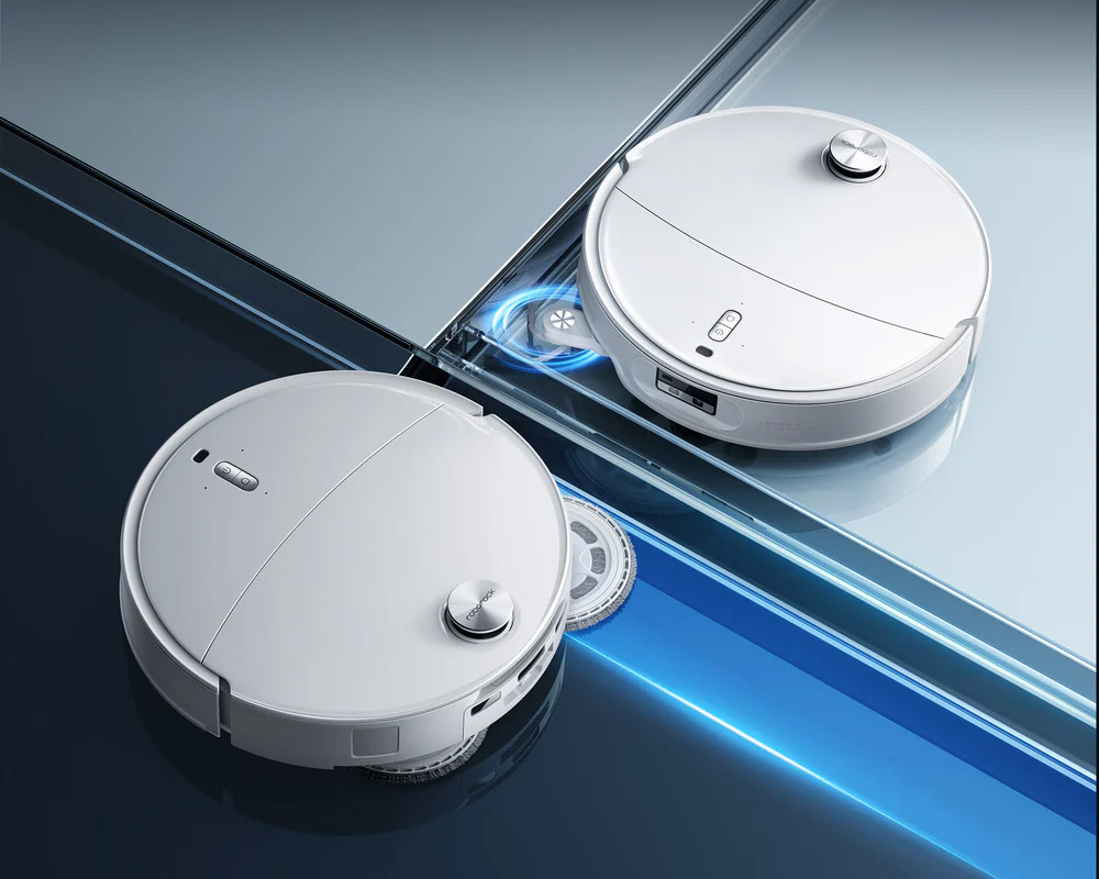 Robot Hút Bụi Roborock Curv 2 Pro có chổi cạnh và giẻ lau mở rộng