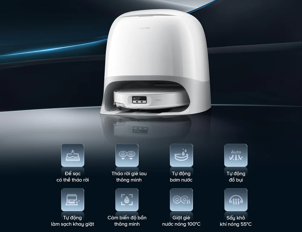 Trạm sạc đa năng 3.0 thế hệ mới của Robot Hút Bụi Roborock Curv 2 Pro