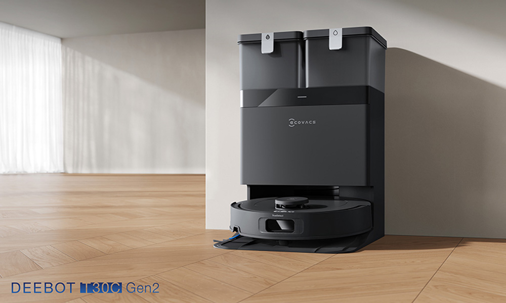 Robot Hút Bụi Ecovacs T30C Gen2 Màu Trắng có trạm sạc nhỏ gọn