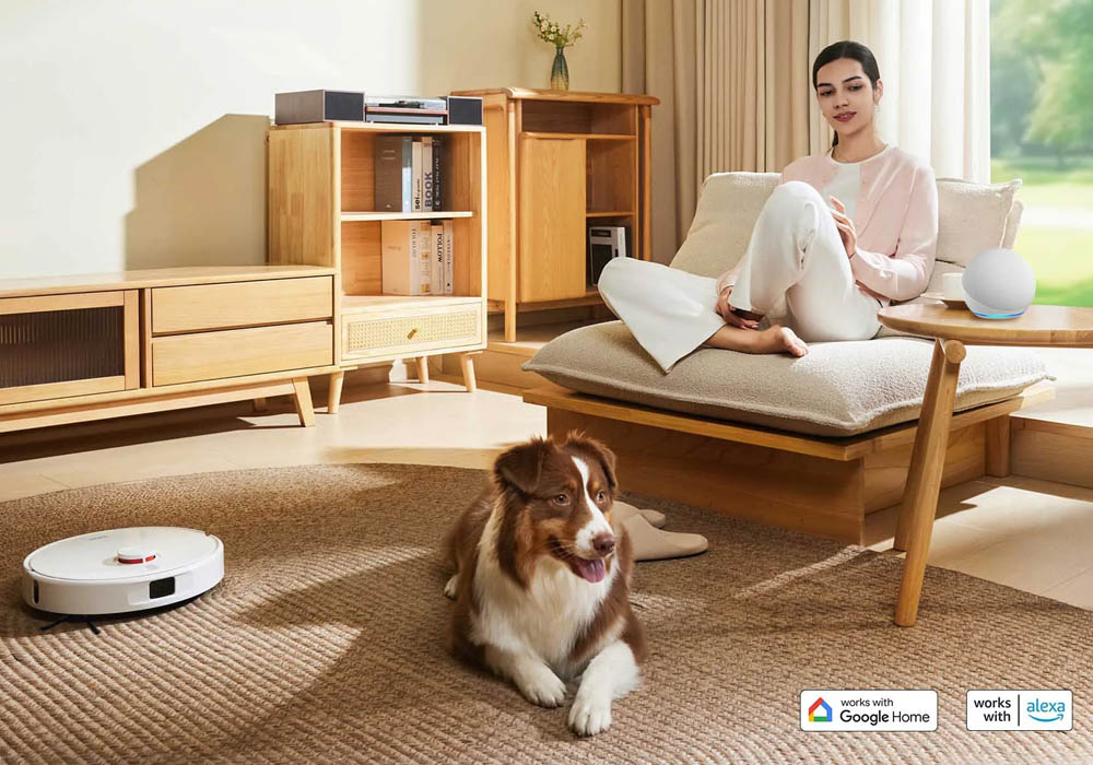 Robot Hút Bụi Xiaomi Vacuum H50 EU tương thích với các trợ lý ảo