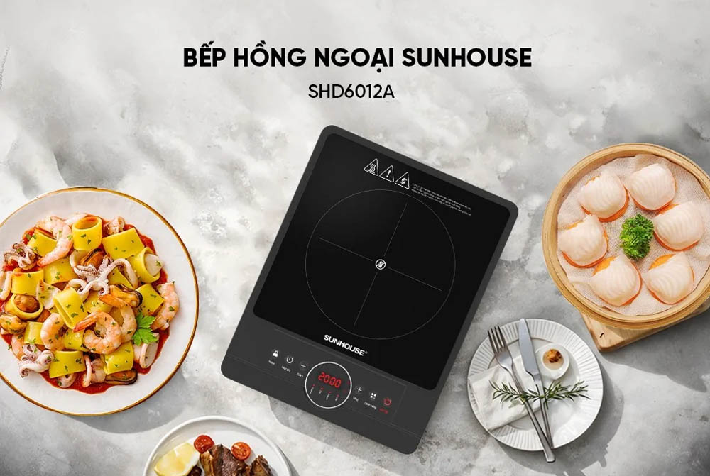 Bếp Hồng Ngoại Sunhouse SHD6012A hỗ trợ thao tác nhanh chóng 