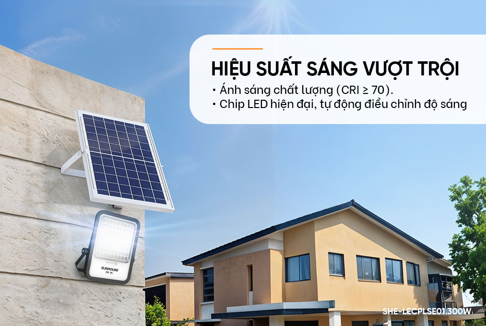 Sunhouse SHE-LECPLSE01.300W có hiệu suất chiếu sáng vượt trội