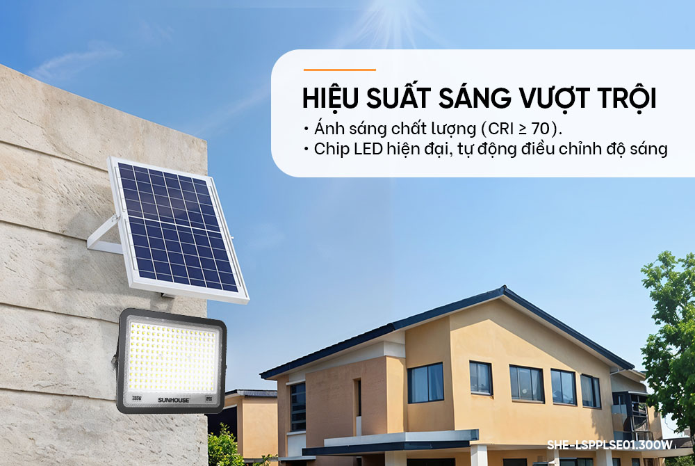 Sunhouse SHE-LSPPLSE01.300W có CRI>= 70