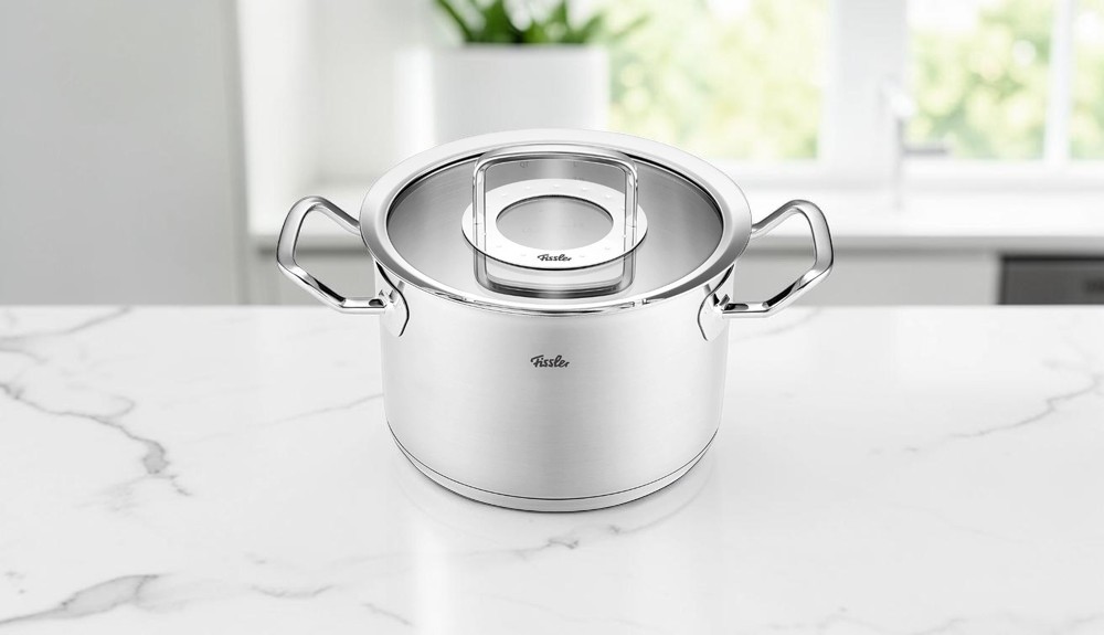 Bộ Nồi Fissler Original-Profi Nắp Kính Kèm Chảo 2 Quai có tay cầm chắc chắn