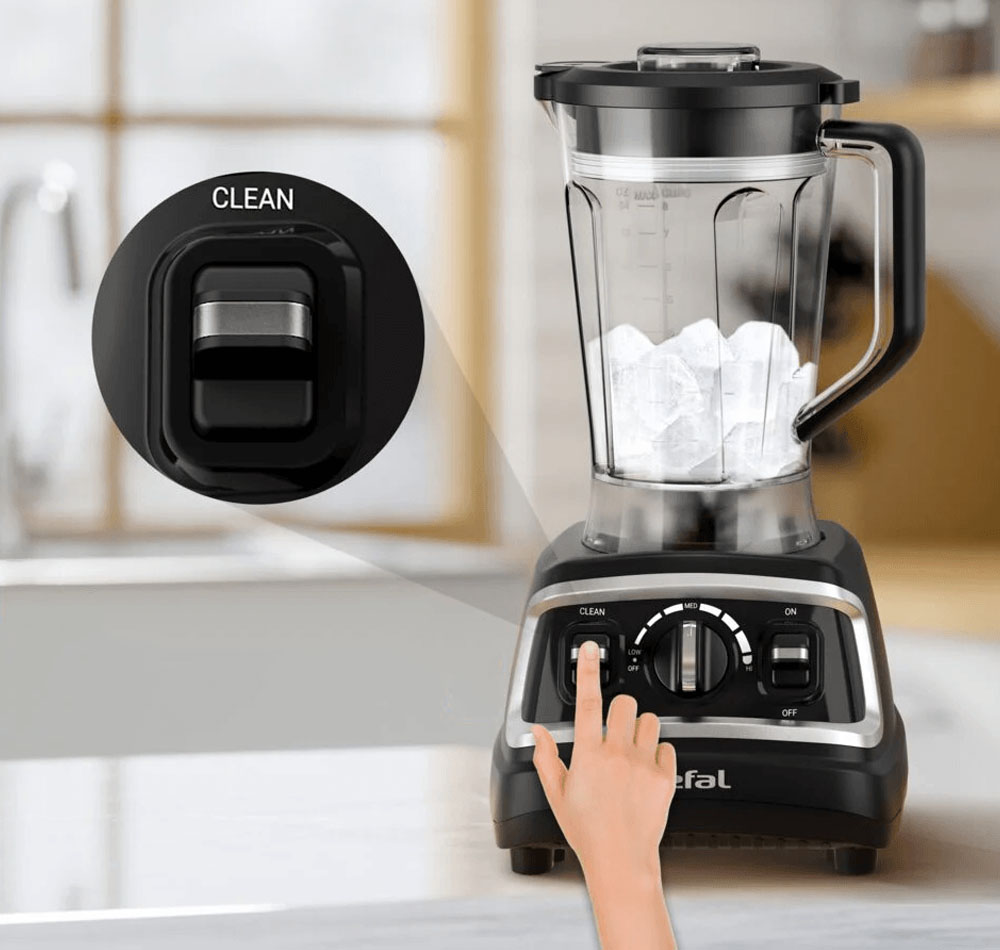 Chế độ vệ sinh cối xay nhanh giúp làm sạch máy xay sinh tố dễ dàng 