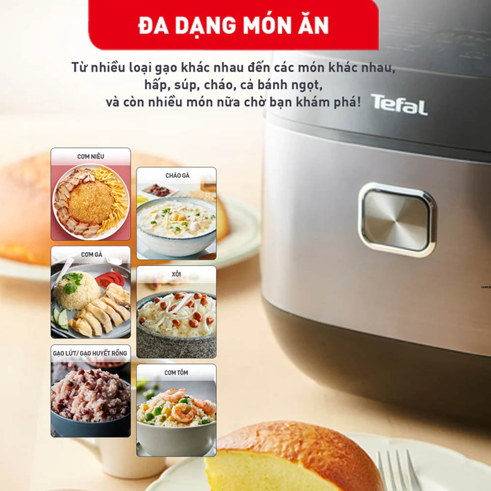 Tefal Delirice Plus RK776B68 tích hợp đa dạng chương trình nấu