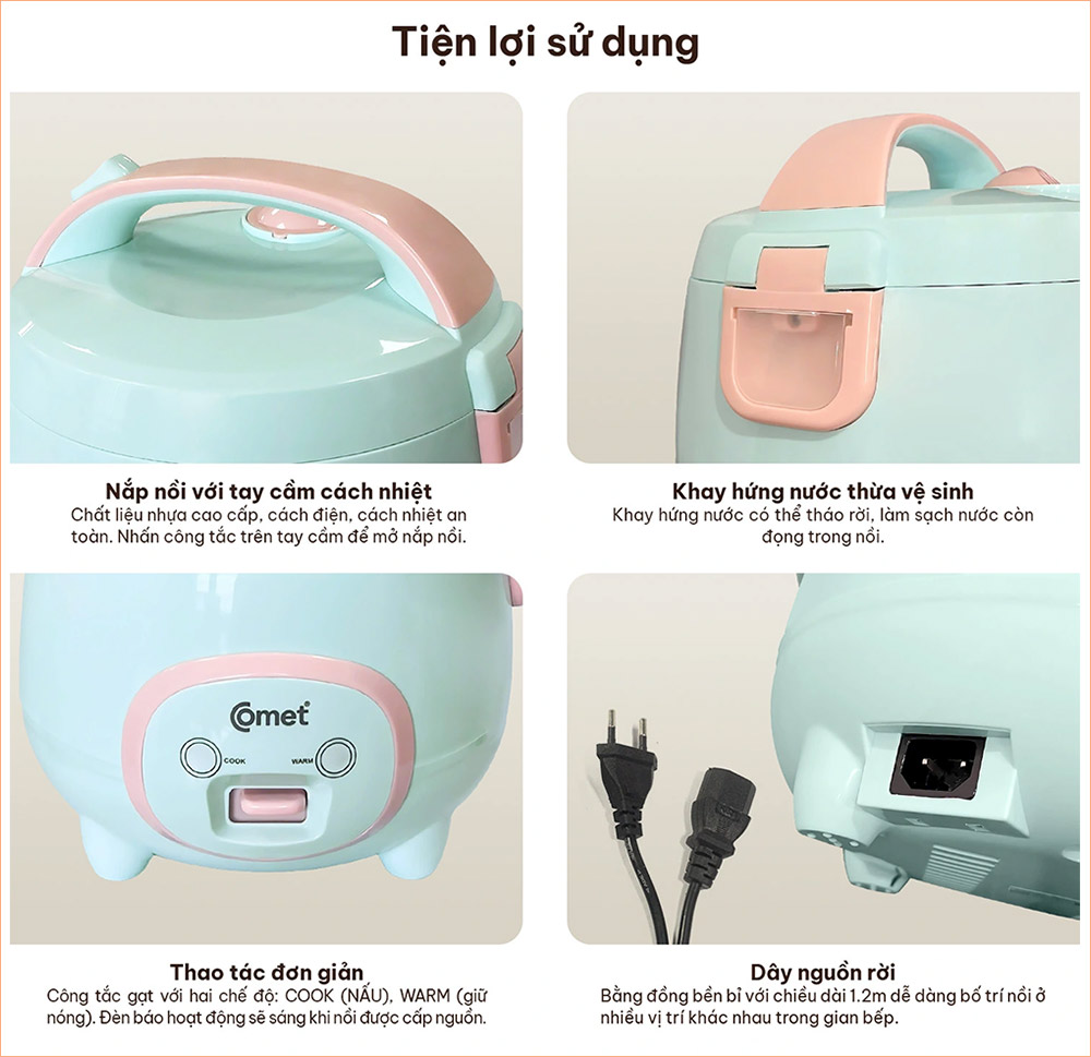 Thiết kế xinh xắn, thao tác đơn giản và an toàn