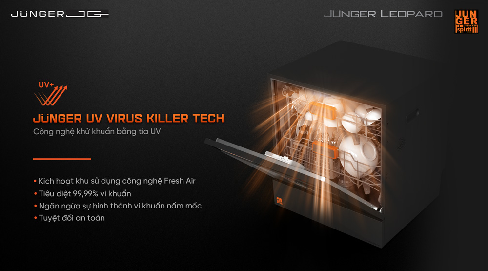 Công nghệ Junger UV Virus Killer Tech khử khuẩn hiệu quả 
