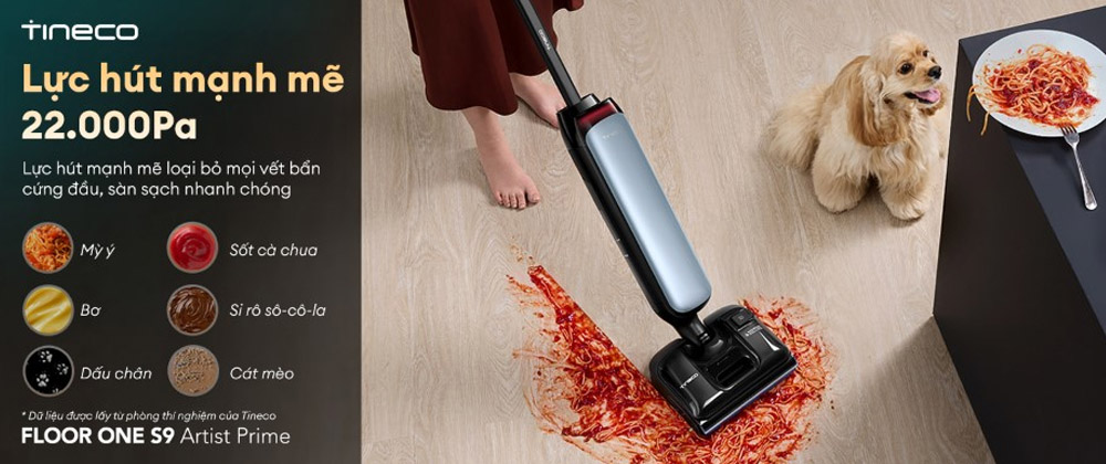 Máy Lau Sàn Hút Bụi Tineco Floor One S9 Artist Prime hút sạch mọi vết bẩn