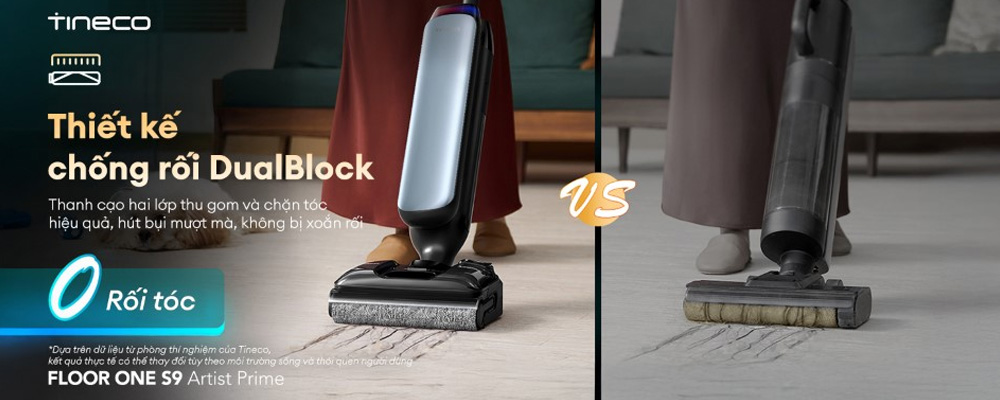 Tineco Floor One S9 Artist Prime giữ cho con lăn luôn sạch sẽ