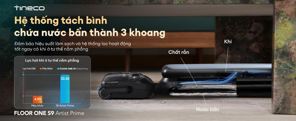 Tineco Floor One S9 Artist Prime có công nghệ HyperStretch