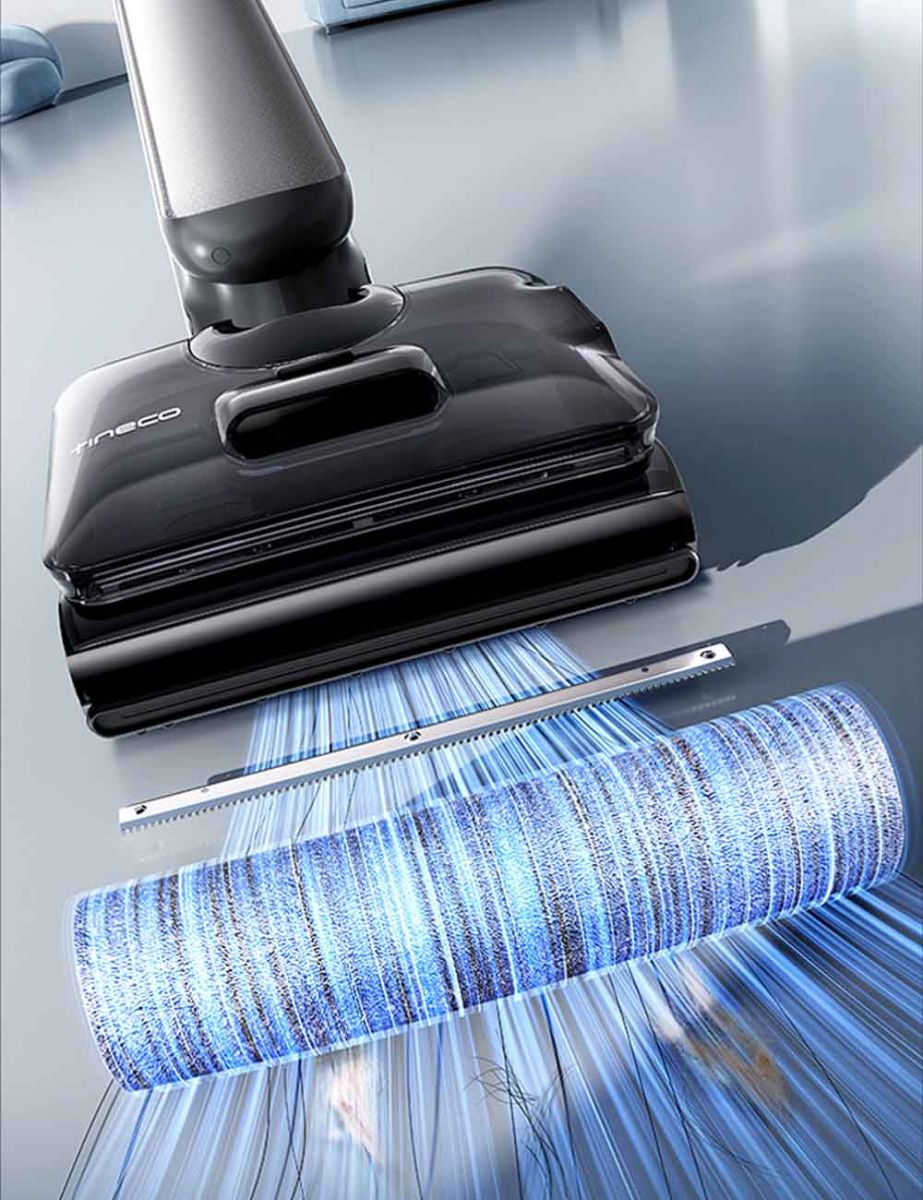 Tineco Floor One S9 Artist Steam Pro hạn chế tóc quấn quanh con lăn