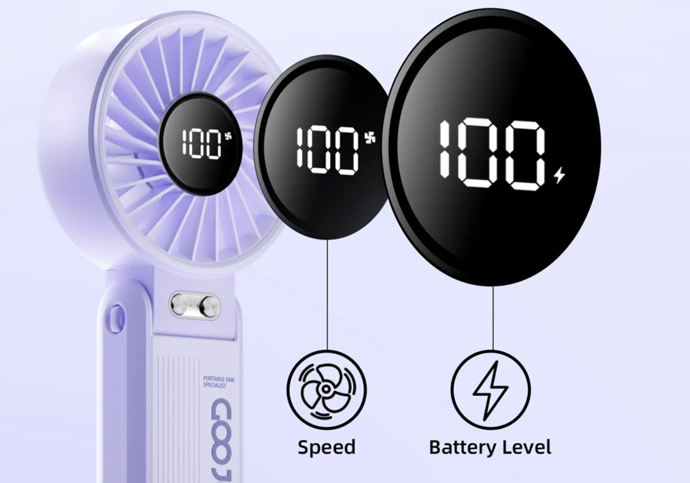 Linh hoạt điều chỉnh Quạt Cầm Tay GOOJODOQ GFS003 4.5W (PURPLE)