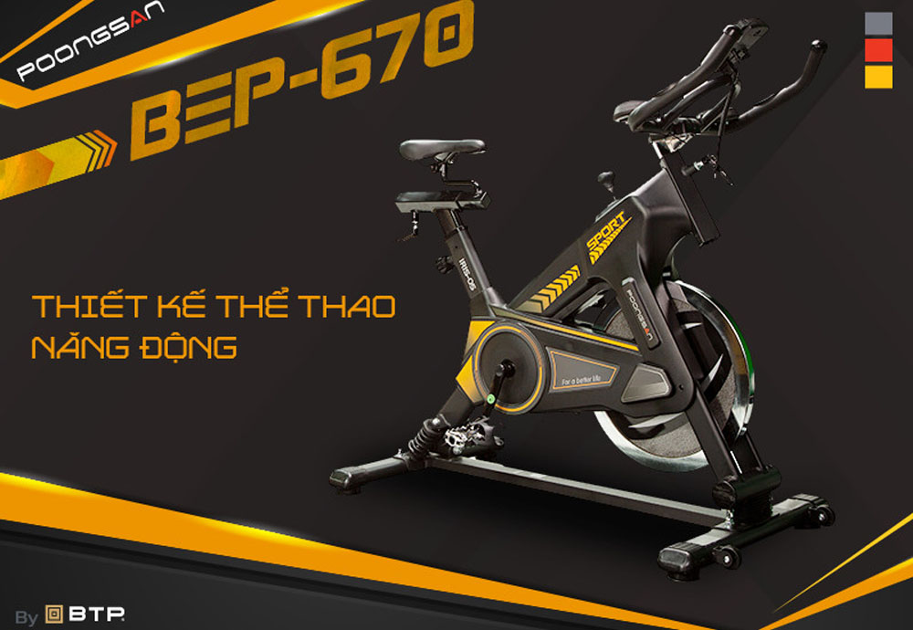 Xe Đạp Tập Thể Thao Poongsan BEP-670 tạo cảm hứng luyện tập mạnh mẽ