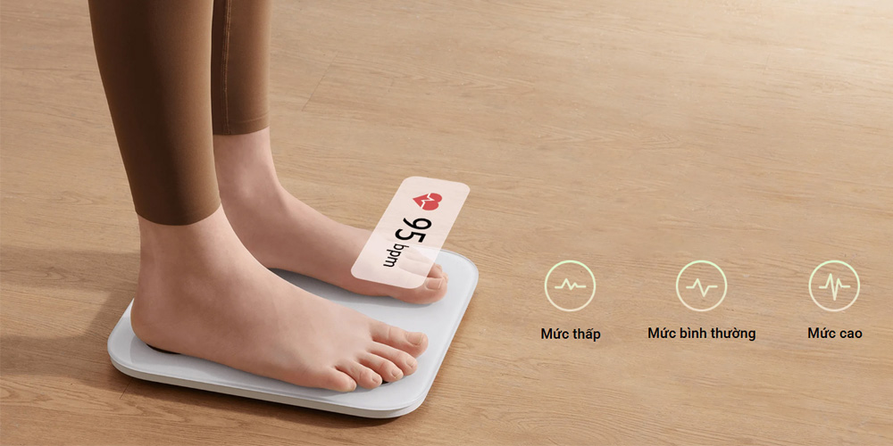 Xiaomi Body Composition Scale S400 có tính năng theo dõi nhịp tim tĩnh