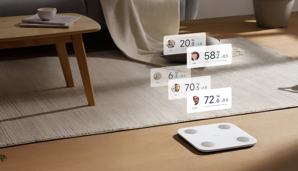 Xiaomi Body Composition Scale S400 lưu trữ thông tin tối đa 36 người