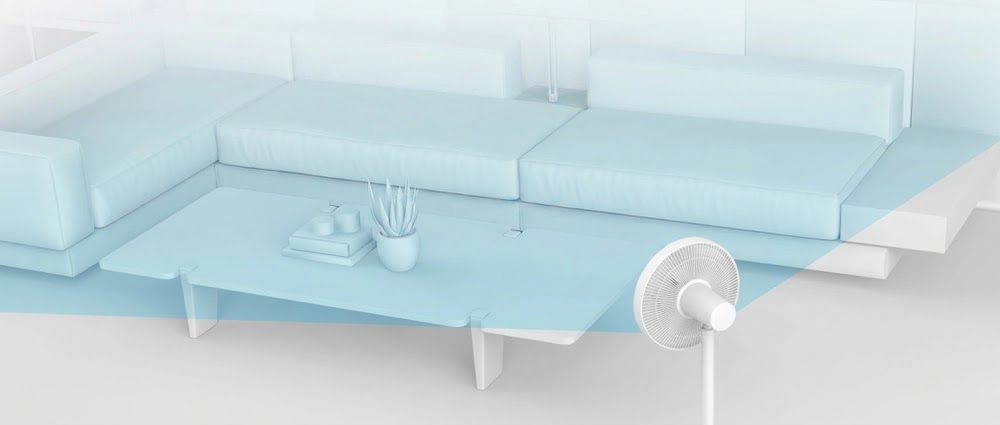 Xiaomi Smart Standing Fan 2 Pro EU có thể quay góc rộng 140°