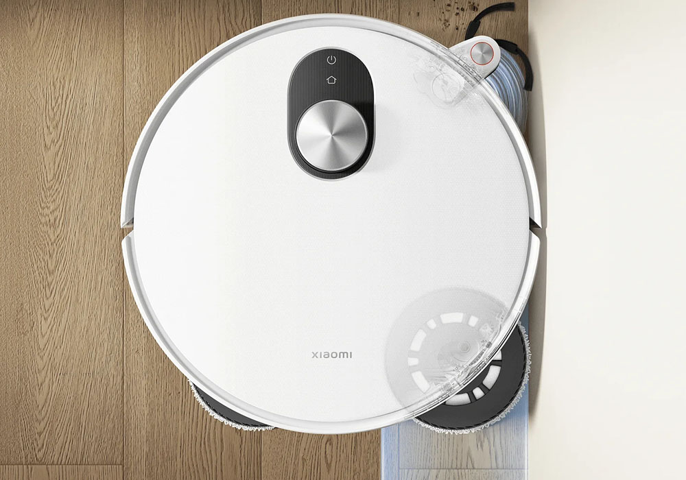 Kích thước giẻ lau và chổi cạnh của Xiaomi Vacuum 5 EU có thể mở rộng