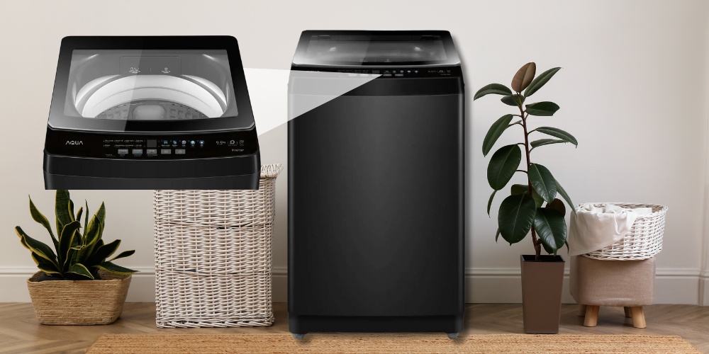 Aqua AWM95-B316L(B) tích hợp nhiều chương trình giặt phù hợp cho từng loại quần áo