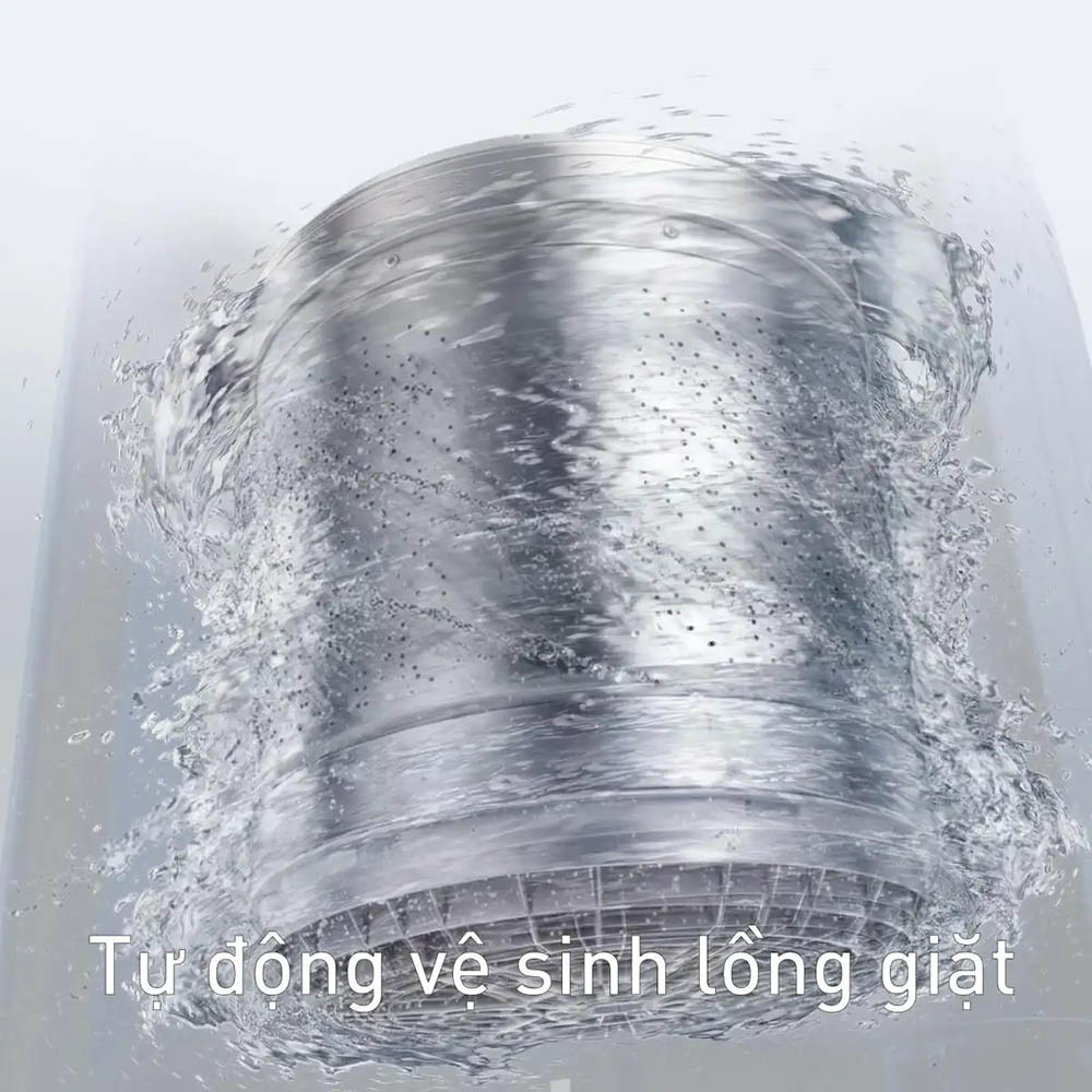 Chế độ tự động vệ sinh lồng giặt sạch cặn bẩn hiệu quả