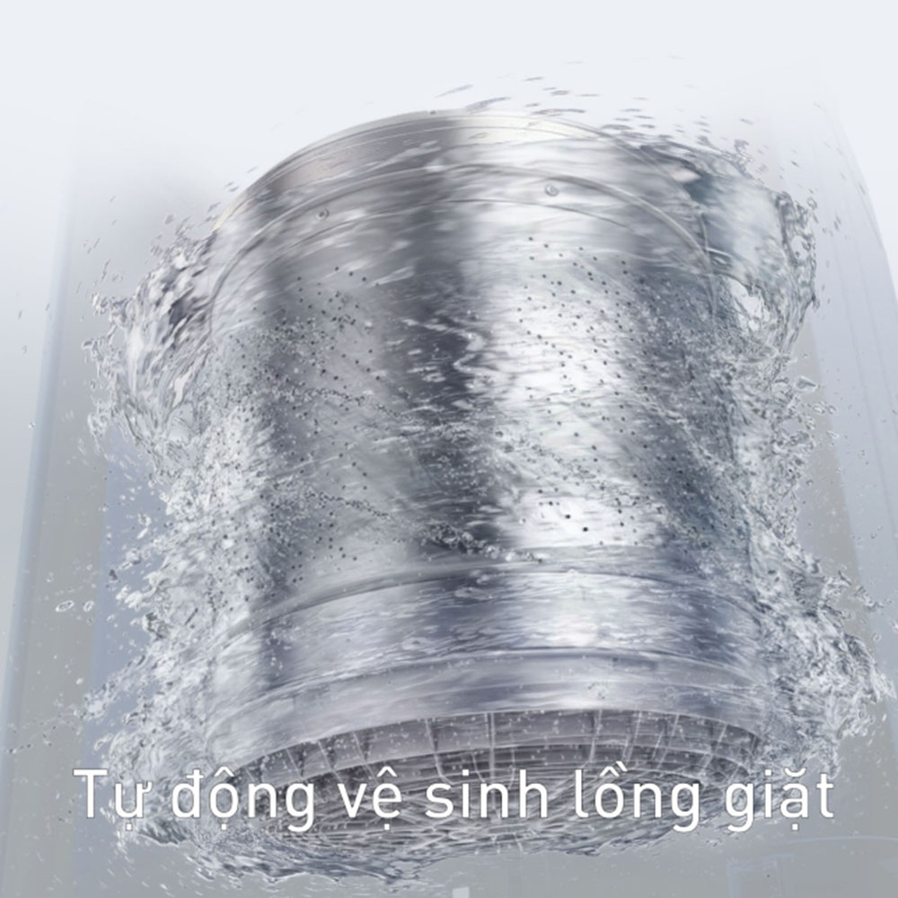 Chức năng vệ sinh lồng giặt giúp làm sạch cặn bẩn và hạn chế vi khuẩn