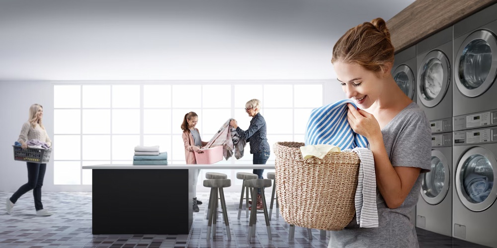 Công nghệ phun sương và phun đôi trên Máy Giặt Công Nghiệp CWT29MDORS