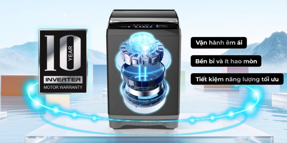 ES-TN181ED-DG trang bị động cơ truyền động trực tiếp, công nghệ DD Inverter tiết kiệm điện