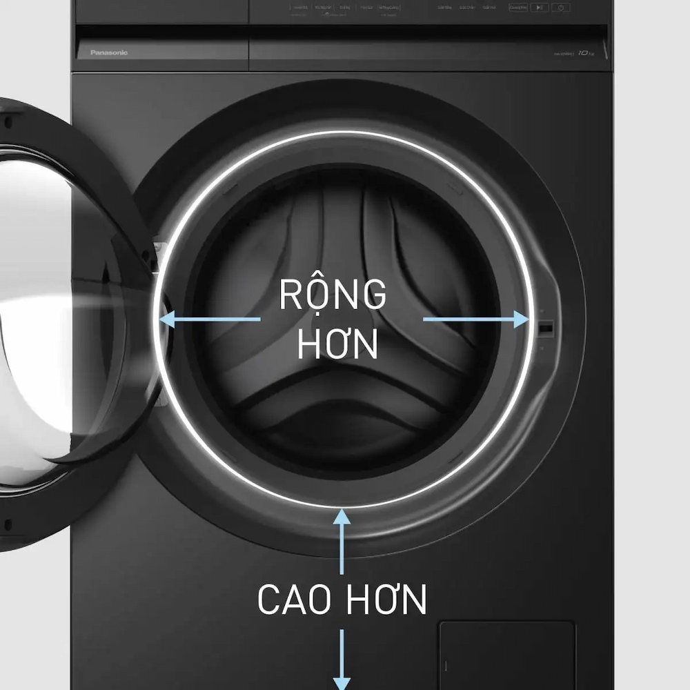 Máy Giặt 10 Kg NA-20VDG1BVT với cửa lồng giặt lớn 36cm