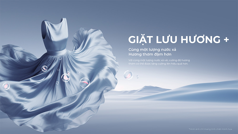 Máy Giặt 12 Kg AW12-BP4657M(B) giúp quần áo thơm lâu hơn sau khi giặt
