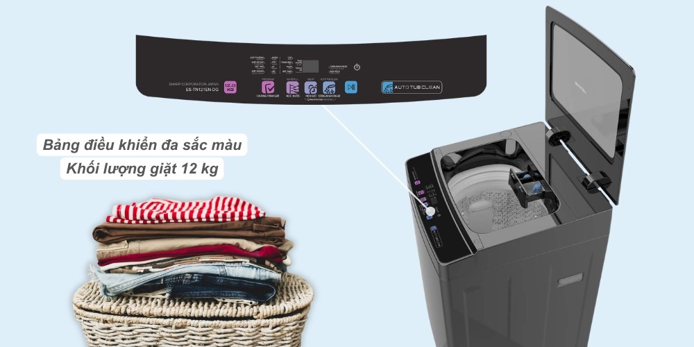 Máy Giặt 12 Kg ES-TN121EN-DG đáp ứng nhu cầu giặt giũ cho gia đình đông người