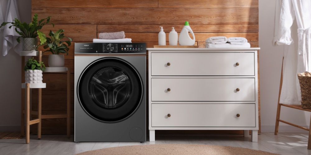Máy giặt Aqua AW10-BD4657U1M(GN) thiết kế thanh lịch, gam màu hiện đại