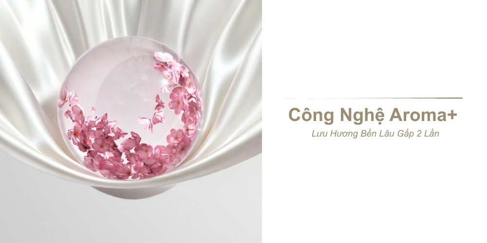 Máy giặt Aroma+ lưu hương thơm bền lâu gấp 2 lần