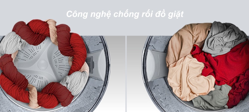 Máy Giặt Hitachi 13.5 Kg LTL H3MVW0T GG tích hợp công nghệ chống rối đồ giặt