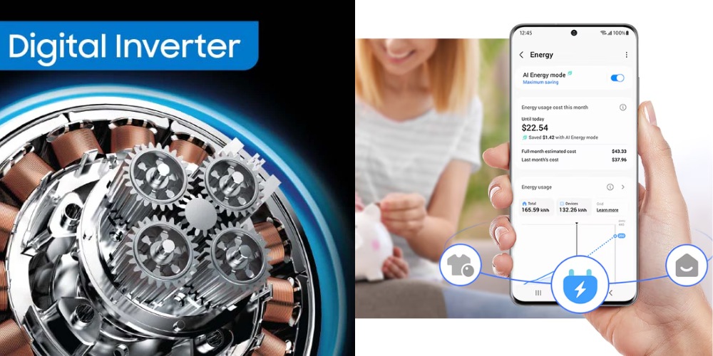 Máy Giặt Inverter 10 kg WW10DG6U34LBSV tiết kiệm năng lượng