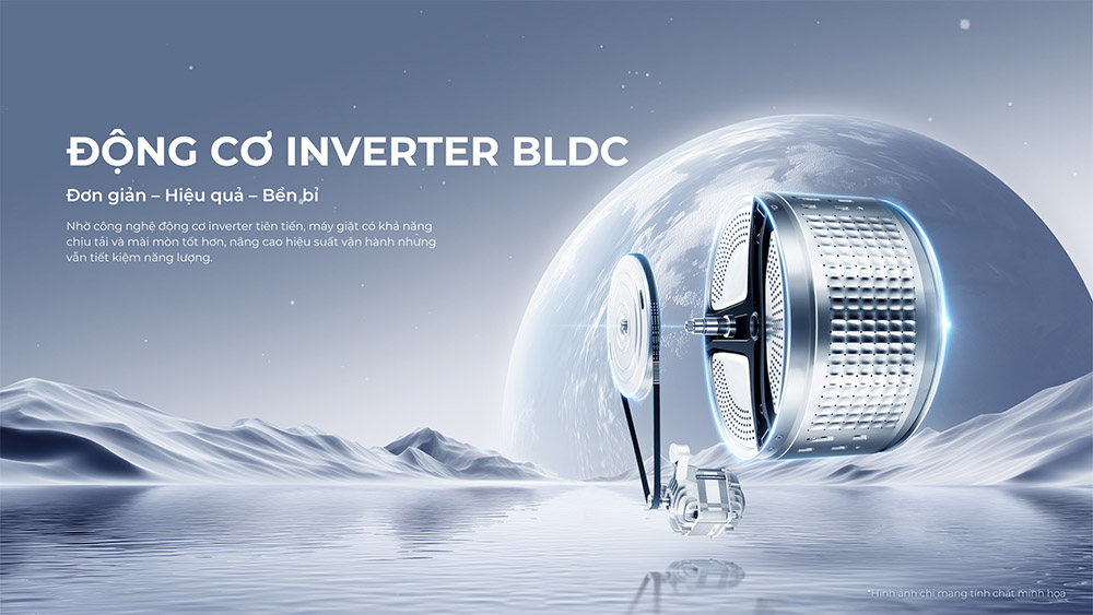 Máy Giặt Inverter AW12-BP4657M(B) hoạt động bền bỉ, tiết kiệm điện