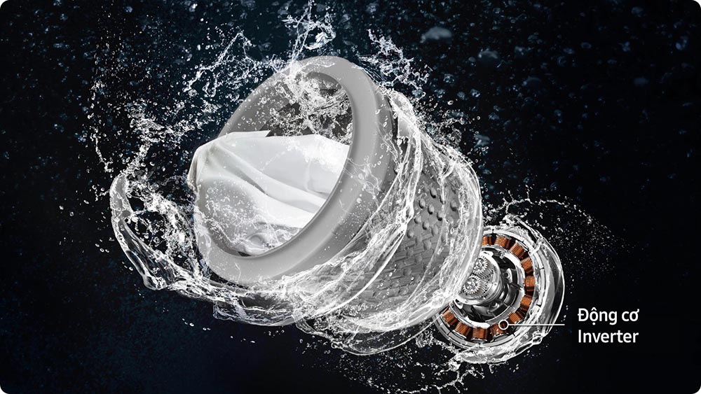 Máy Giặt Inverter WA17CG6442BDSV vận hành ổn định, êm ái, tiết kiệm điện