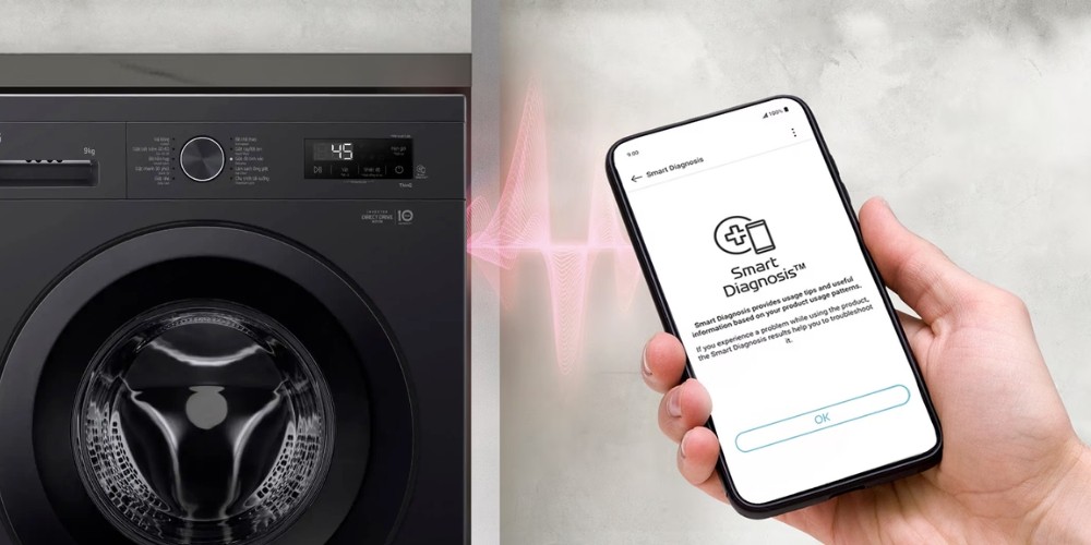 Máy giặt LG FB1209S5O tích hợp tính năng Smart Diagnosis