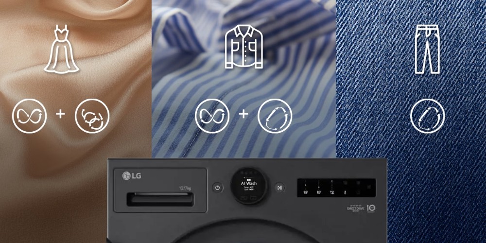 Máy giặt LG FX1412R3KA Deep-learning AI DD tối ưu chu trình giặt và bảo vệ sợi vải