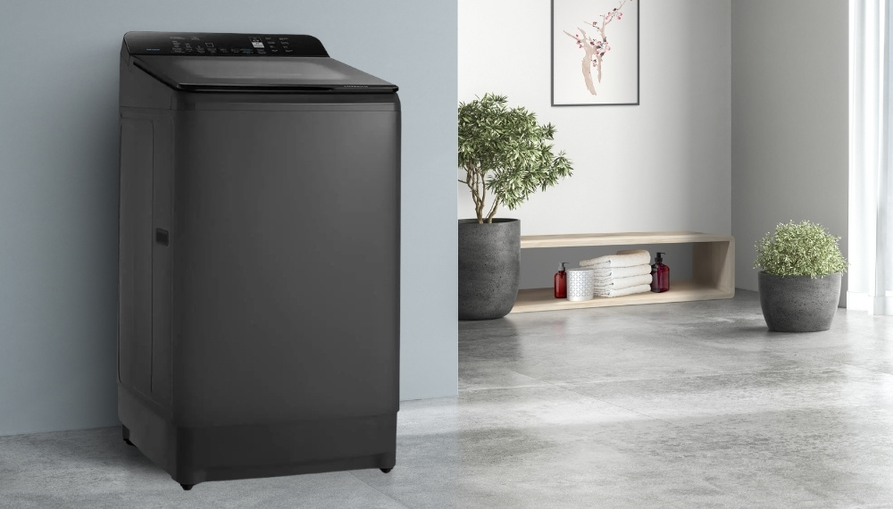 Máy giặt LTL 12MVW0T GG thiết kế lồng đứng, màu xám đen thanh lịch