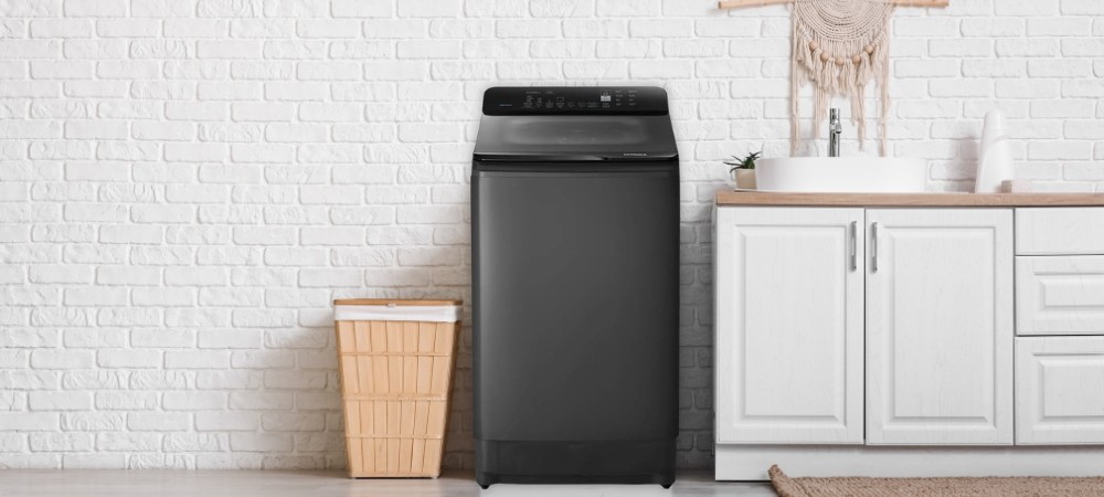 Máy Giặt LTL H3MVW0T GG thiết kế cửa trên màu xám đậm