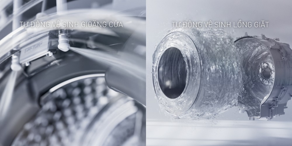 Máy giặt NA-22VDG1BVT tự động vệ sinh gioăng cửa và lồng giặt