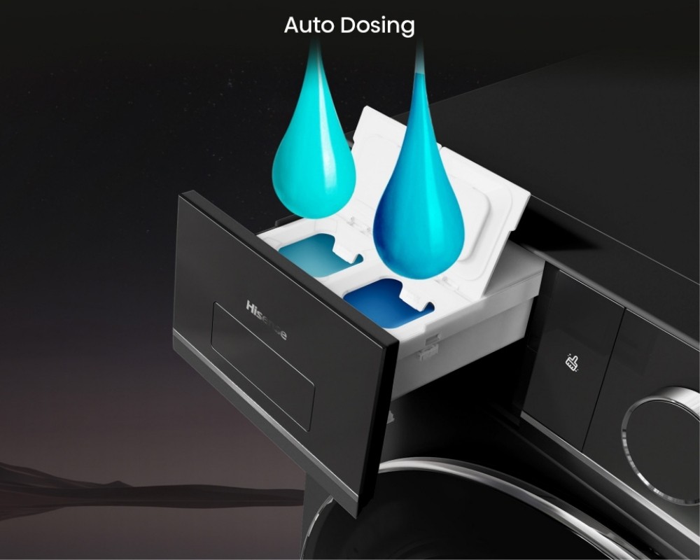 Máy Giặt Sấy Hisense WD5I1345BBRH tự động phân bổ nước giặt xả Auto Dosing