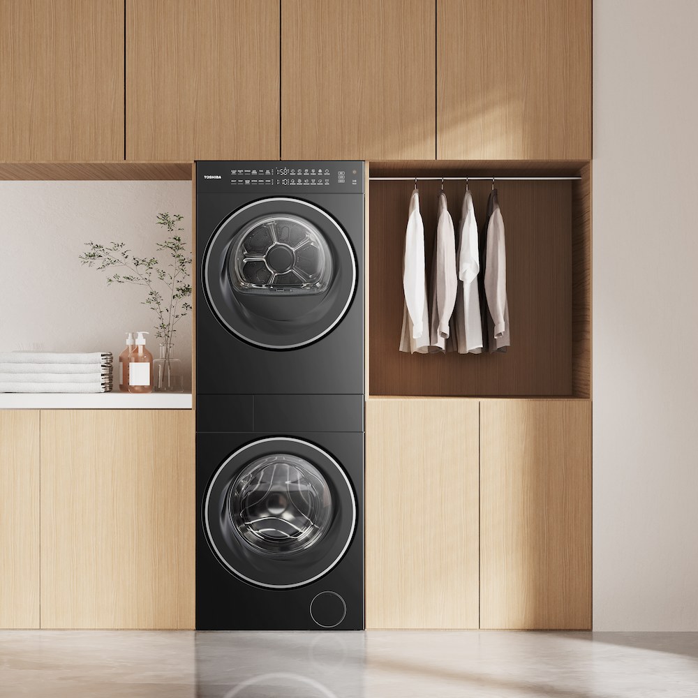 Máy Giặt Sấy Toshiba WashTower TWD-T40BZP140MWV(KK) thiết kế tích hợp