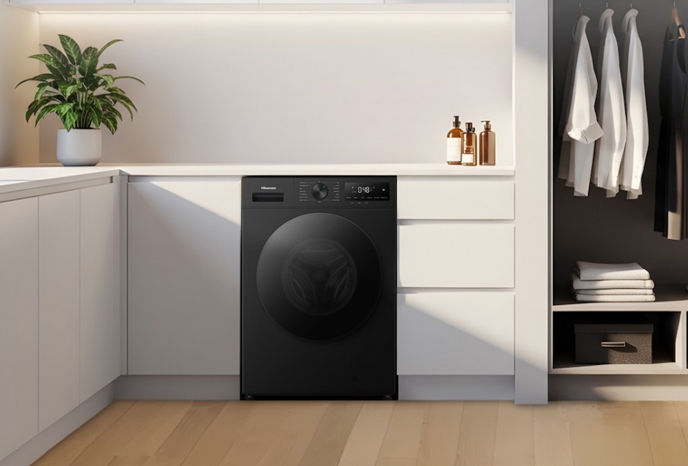 Máy Giặt Sấy WD120I142VKL lồng ngang, màu đen sang trọng